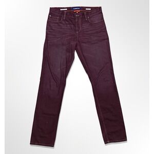 Alberto Jeans Pipe Regular Slim Fit Men's 34x34 Burgundy Colored Denim